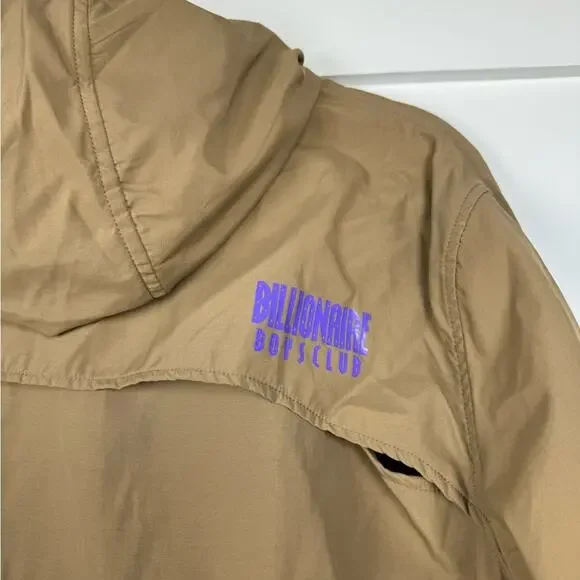 Billionaire Boys Club Lightweight Hooded Brown Windbreaker Jacket Size Large NWT